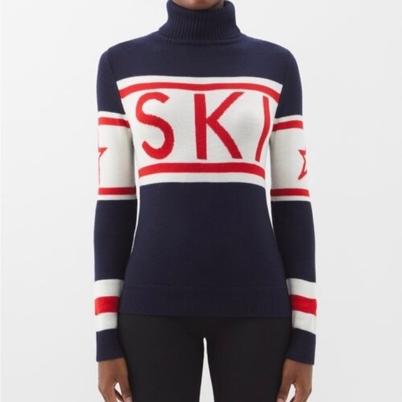 NWT Perfect moment schild ski sweater in navy - Picture 1 of 14
